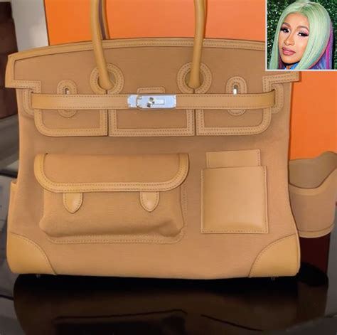 cardi b hermes bag|cardi b new bag.